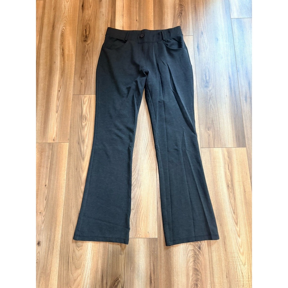 Willit Career Stretch Pants Women's Medium Dark Gray Pull On Pockets Bootcut